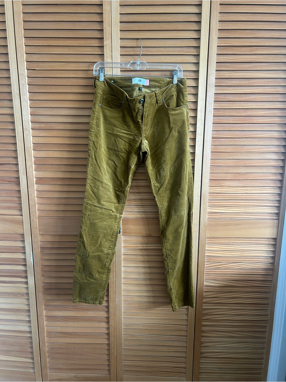 CAbi Golden Tan Skinny Corduroy Pants NWOT